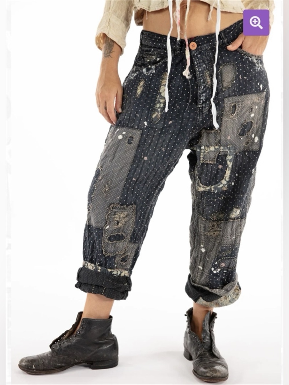 Magnolia Pearl Dot & Floral Cosette Miners Pants